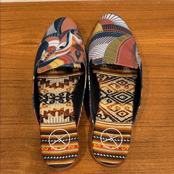 Inkkas Cyprus Slide Sandals Mouflon Print Size 8 Boho Tribal Slip On - Picture 5 of 8